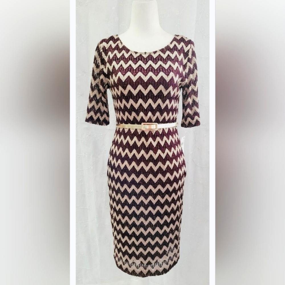 Beautiful Connected apparel Chevron Patterned women's dress